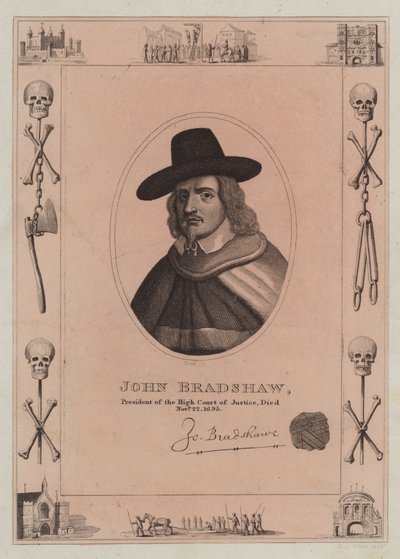 John Bradshaw, president för High Court of Justice, dog den 22 november 1695 av English School