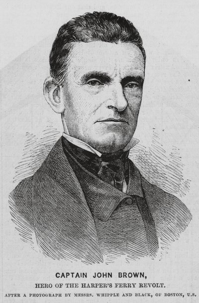 John Brown, amerikansk abolitionist (gravyr) av English School