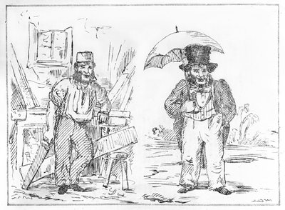 John Dobbs i England och Indien från Delhi Sketchbook av English School