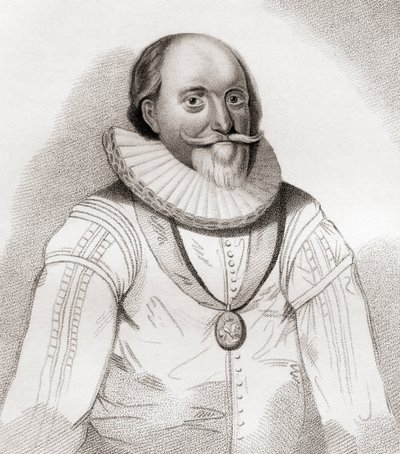 John Erskine, 2:e/19:e Earl of Mar, c.1558 1634. skotsk politiker. Från Iconographia Scotica eller Portraits of Illustrious Persons of Scotland, publicerad 1797. av English School