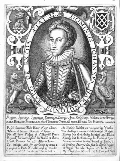 John Harington, 2:a baron Harington of Exton, graverad av Renold Elstrack, ca 1610-14 av English School