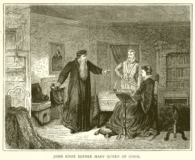 John Knox före Mary Queen of Scots av English School