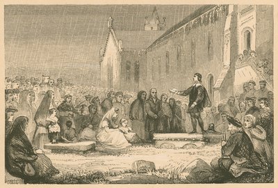 John Livingston predikar på Kirk of Shotts av English School