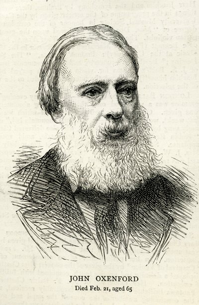 John Oxenford (1812-77) illustration från The Graphic 1877 av English School