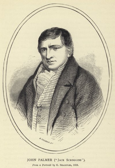 John Palmer, Jack Scroggins, Från ett porträtt av G Sharples, 1819 av English School