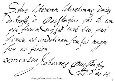 John Quistorp, (luthersk gudomlig) av English School