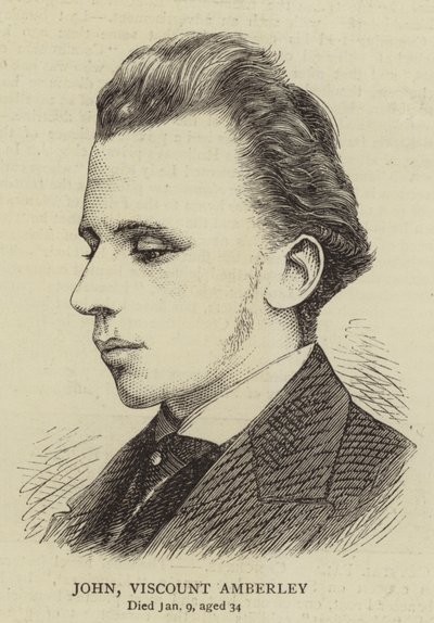 John Viscount Amberley (gravyr) av English School
