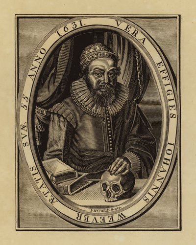 John Weever, englischer Dichter und Antiquar (Gravur) von English School