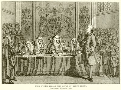 John Wilkes inför Court of Kings Bench av English School
