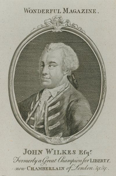 John Wilkes, tidigare en stor frihetsförkämpe, nu Chamberlain of London av English School