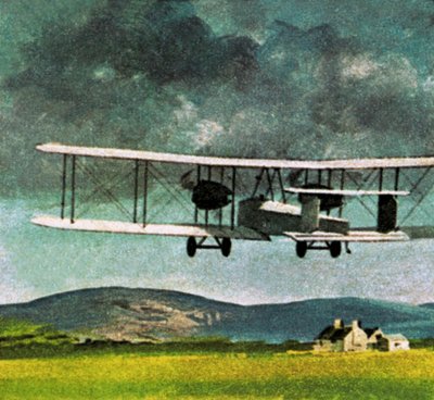 John William Alcock och Arthur Whitten Brown som flög över Atlanten av English School