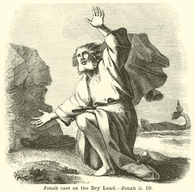 Jonah kastade på det torra landet, Jonah, ii, 10 av English School