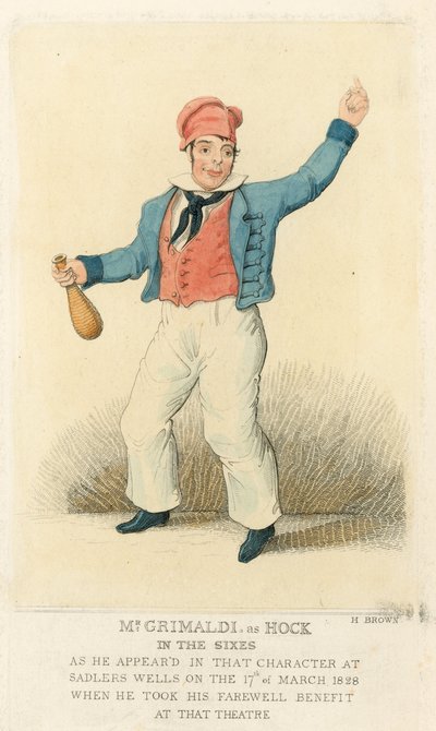 Joseph Grimaldi som Hock av English School