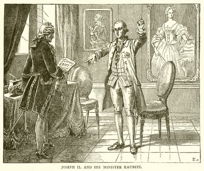Joseph II och hans minister Kaunitz av English School