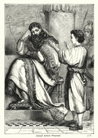 Josef inför farao (gravyr) av English School