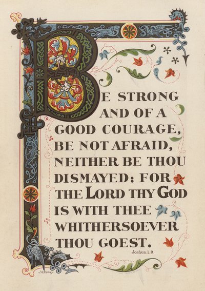 Josua 1:9 (chromolitho) av English School