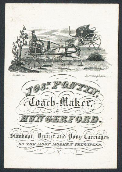 Josiah Pontin, bussmakare, byteskort av English School