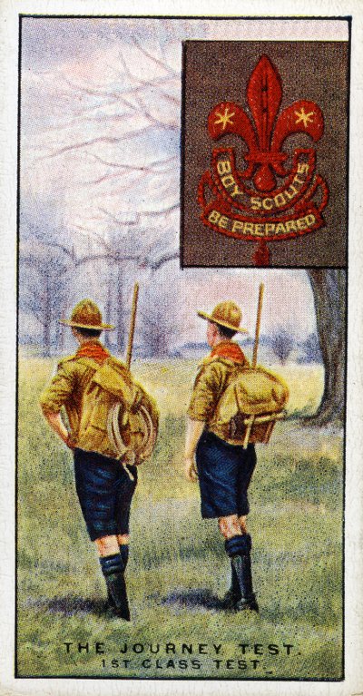 Reseprov för 1:a klass scoutmärket, 1929 av English School