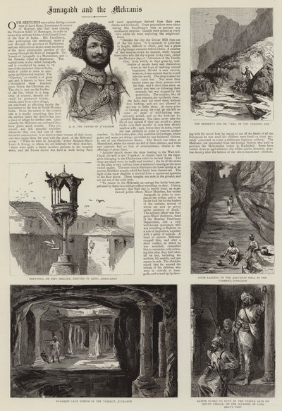Junagadh och Mekranis (gravyr) av English School