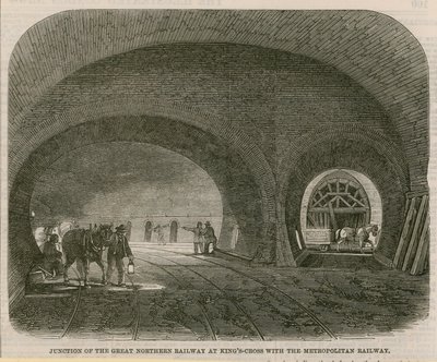 Korsningen mellan Great Northern Railway vid Kings Cross och Metropolitan Railway av English School