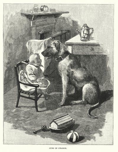 Juno i tjänst (gravyr) av English School