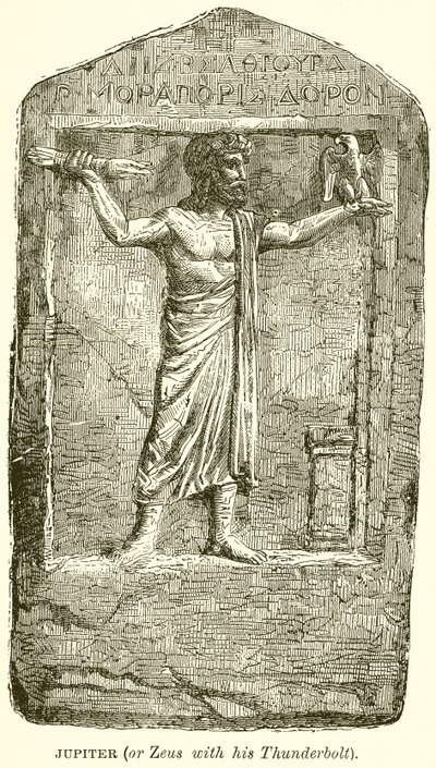 Jupiter (eller Zeus med sin Thunderbolt) av English School