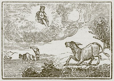 Jupiter och åsnan (gravyr) av English School