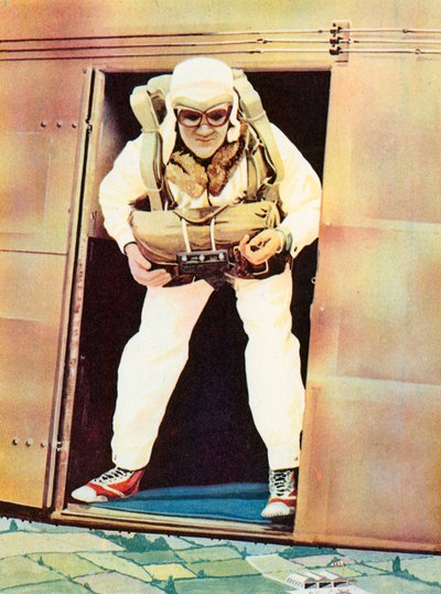 Just about to Jump (färglitografi) av English School