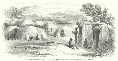 Kaffre Village, Kraal (gravyr) av English School