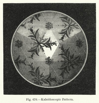 Kalejdoskopiskt mönster (gravyr) av English School