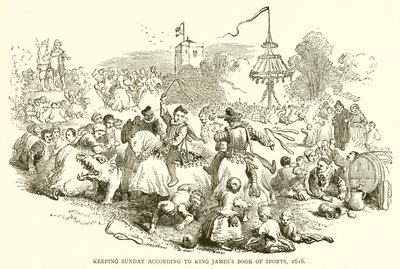 Att hålla söndag enligt King James Book of Sports, 1616 av English School