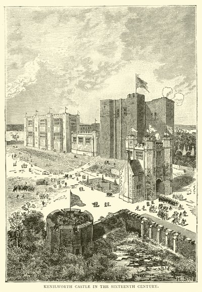 Kenilworth Castle på 1500-talet av English School