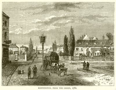 Kennington, från The Green, 1780 av English School
