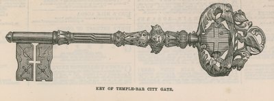 Nyckeln till Temple Bar City Gate av English School