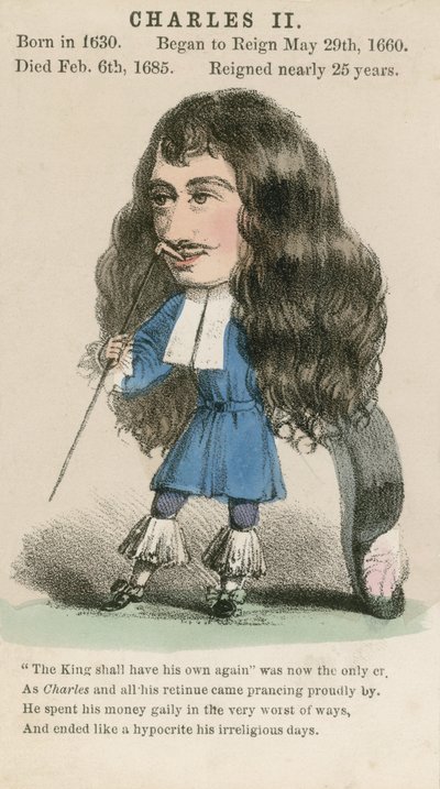 Kung Karl II (akvatint) av English School