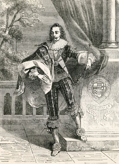 King Charles I, illustration hämtad från John Cassells Illustrated History of England, 1857 av English School