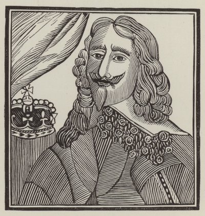 Kung Karl I, martyr (gravyr) av English School