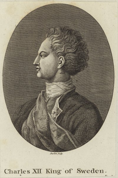 kung Karl XII av Sverige av English School