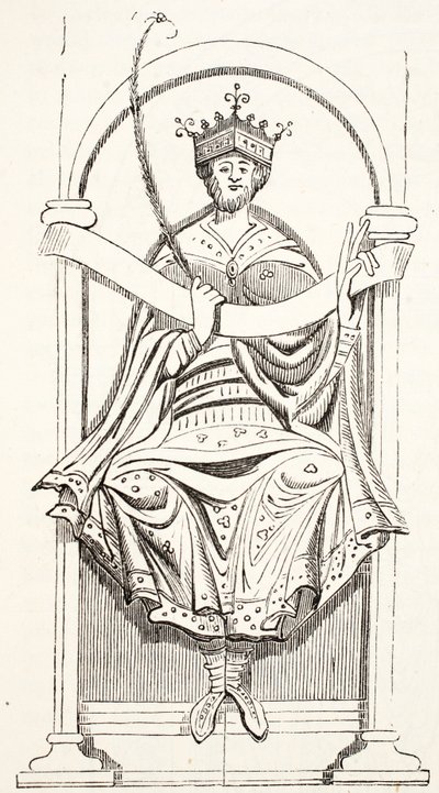 King Edgar (från Cotton MS) av English School