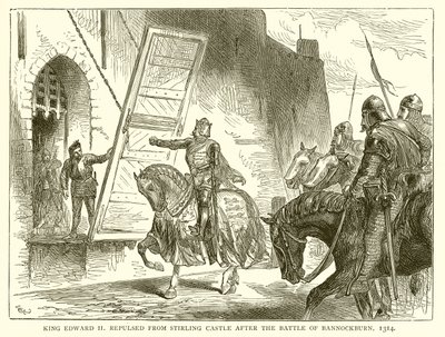 Kung Edward II avvisades från Stirling Castle efter slaget vid Bannockburn, 1314 av English School