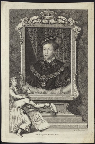 kung Edward VI av England och Irland av English School