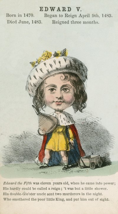 Kung Edward V (akvatint) av English School