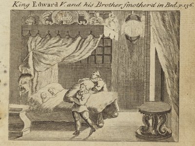 Kung Edward V och hans bror kvävde i sängen av English School