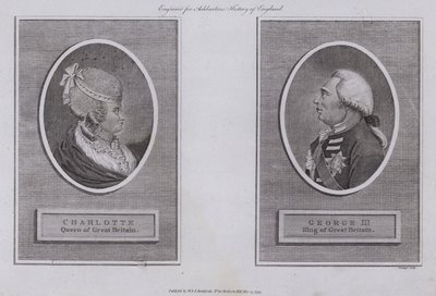 Kung George III och drottning Charlotte av English School