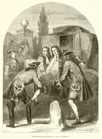 King George attackerad av en Fit Apoplexy av English School