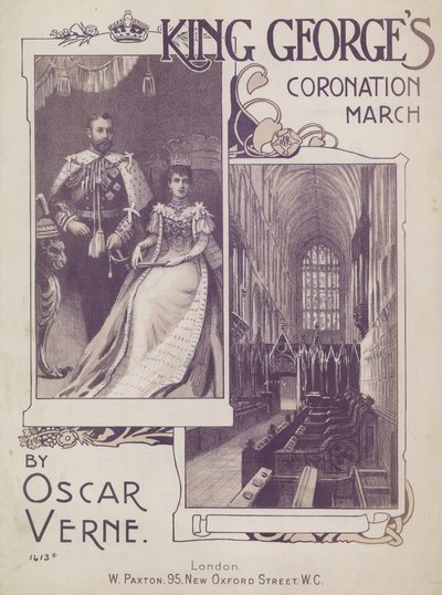 King Georges Coronation March av Oscar Verne av English School