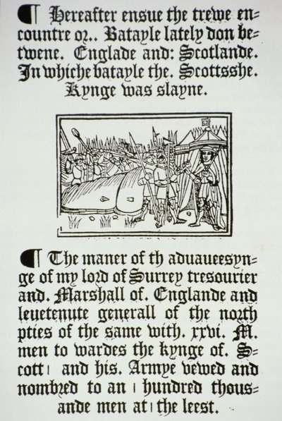 Kung Henrik VIII (1491-1547) och hans riddare efter den engelska segern över skottarna på Flodden Field, 1513 av English School