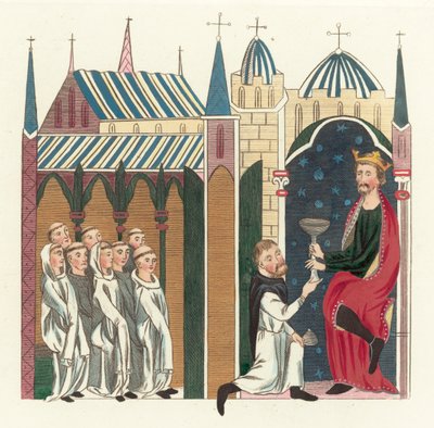 King John (färgad gravyr) av English School