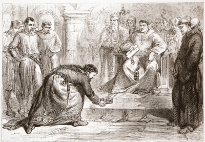 King John and the Popes Legate, illustration från The History of Protestantism av James Aitken Wylie (1808-1890), pub. 1878 av English School