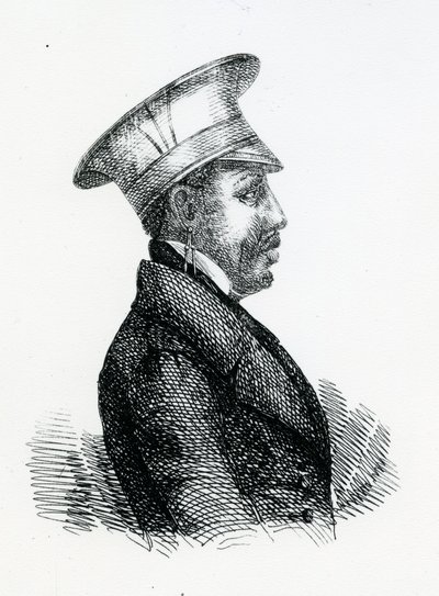Kung Moshoeshoe I (ca 1786-1870) (gravyr) av English School